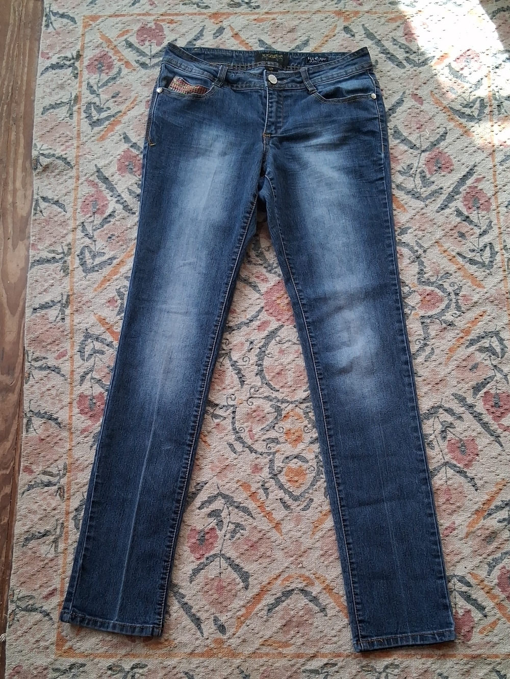 Rocawear Vintage Skinny Jeans in Dark Blue Wash